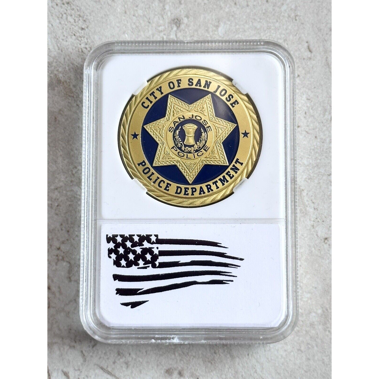City Of SAN JOSE POLICE Department Officer Agent  Challenge Coin With Beautiful Case