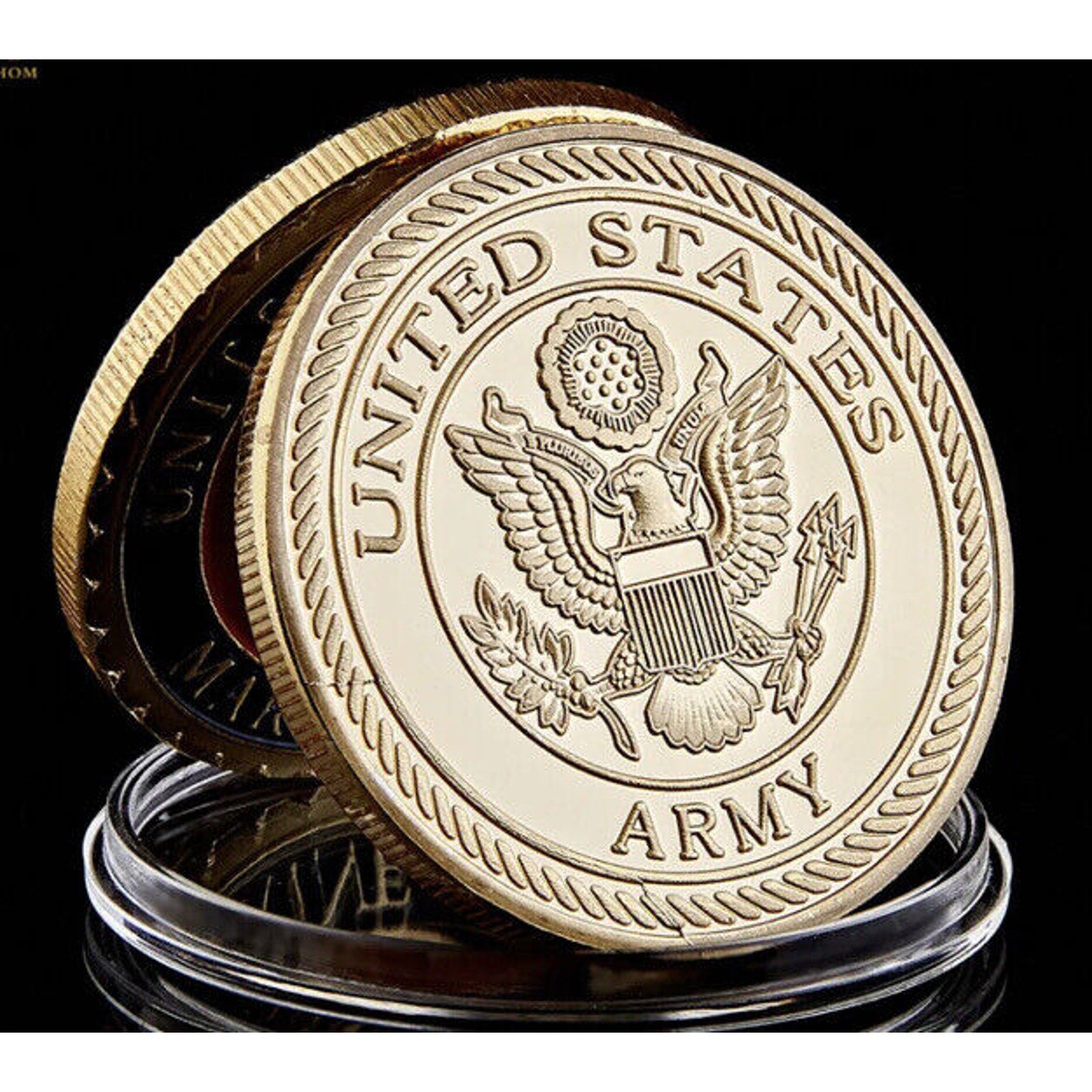 2023 USA Challenge Coin Military 101st Army Airborne Division Gold Collectible
