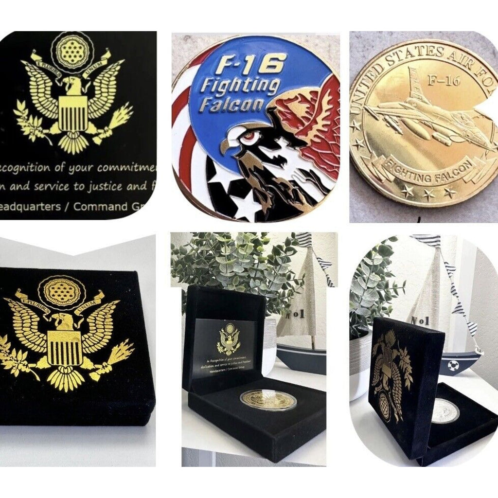 Ari Force F-16 Fighting Falcon Fighter Aircraft Commemorative Coin USA AF