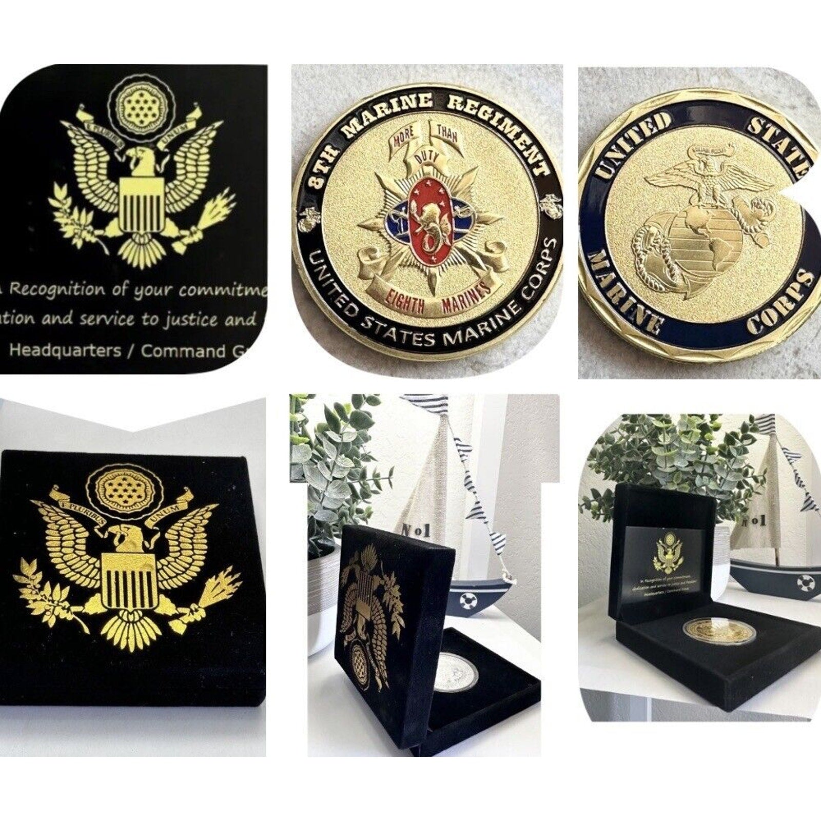US MARINE CORPS - 8th MARINE REGIMENT Challenge Coin USMC