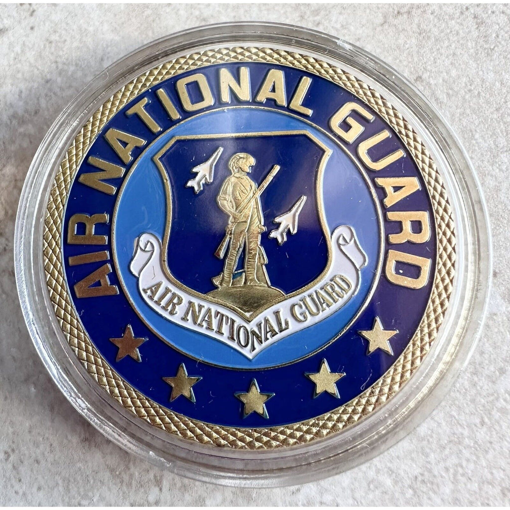 US AIR NATIONAL GUARD USAF Challenge Coin With Special Velvet Case NEW