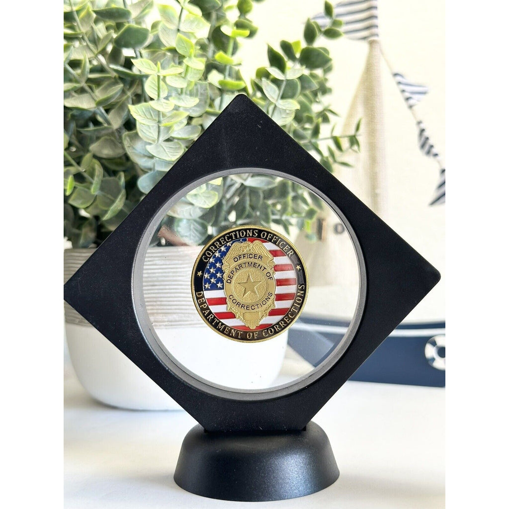 Department of Corrections Officer Challenge Coin With 3D Display Case