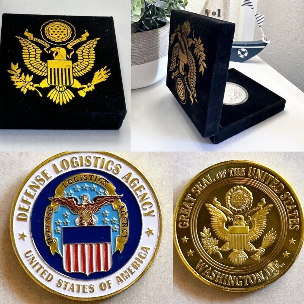 United States Defense Logistics Agency Challenge Coin With Special Velvet Case.