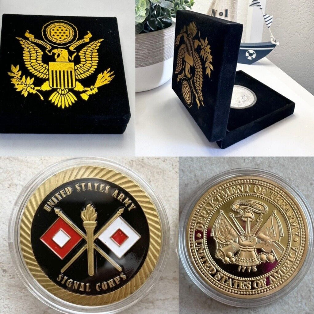 US ARMY SIGNAL CORPS FT Gordon GA Challenge Coin USA Come With Velvet Case new