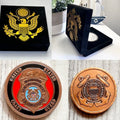 US COAST GUARD MARITIME LAW ENFORCEMENT Challenge Coin (COPPER) w/ velvet case