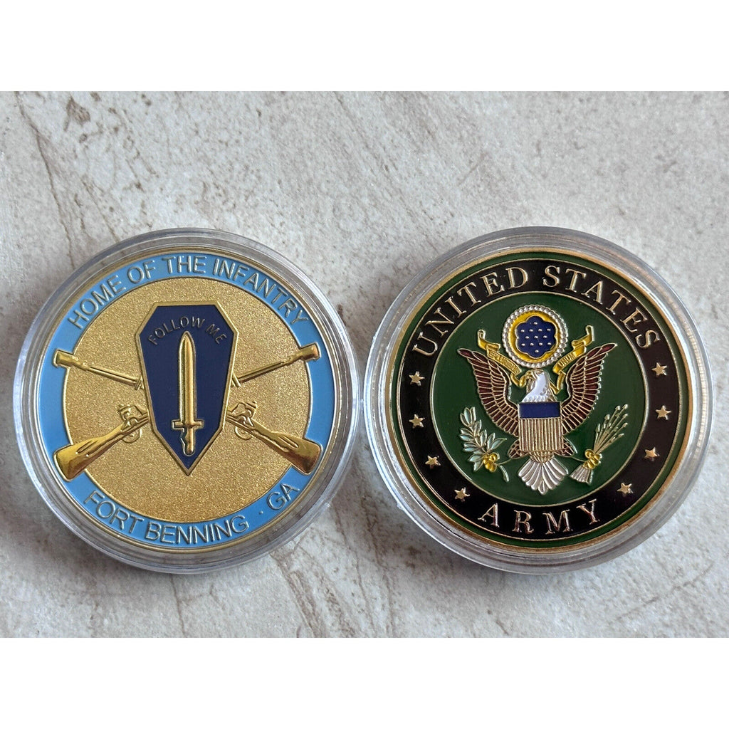 HOME OF INFANTRY BRANCH FT BENNING GA With Velvet Presentation Box US Army New