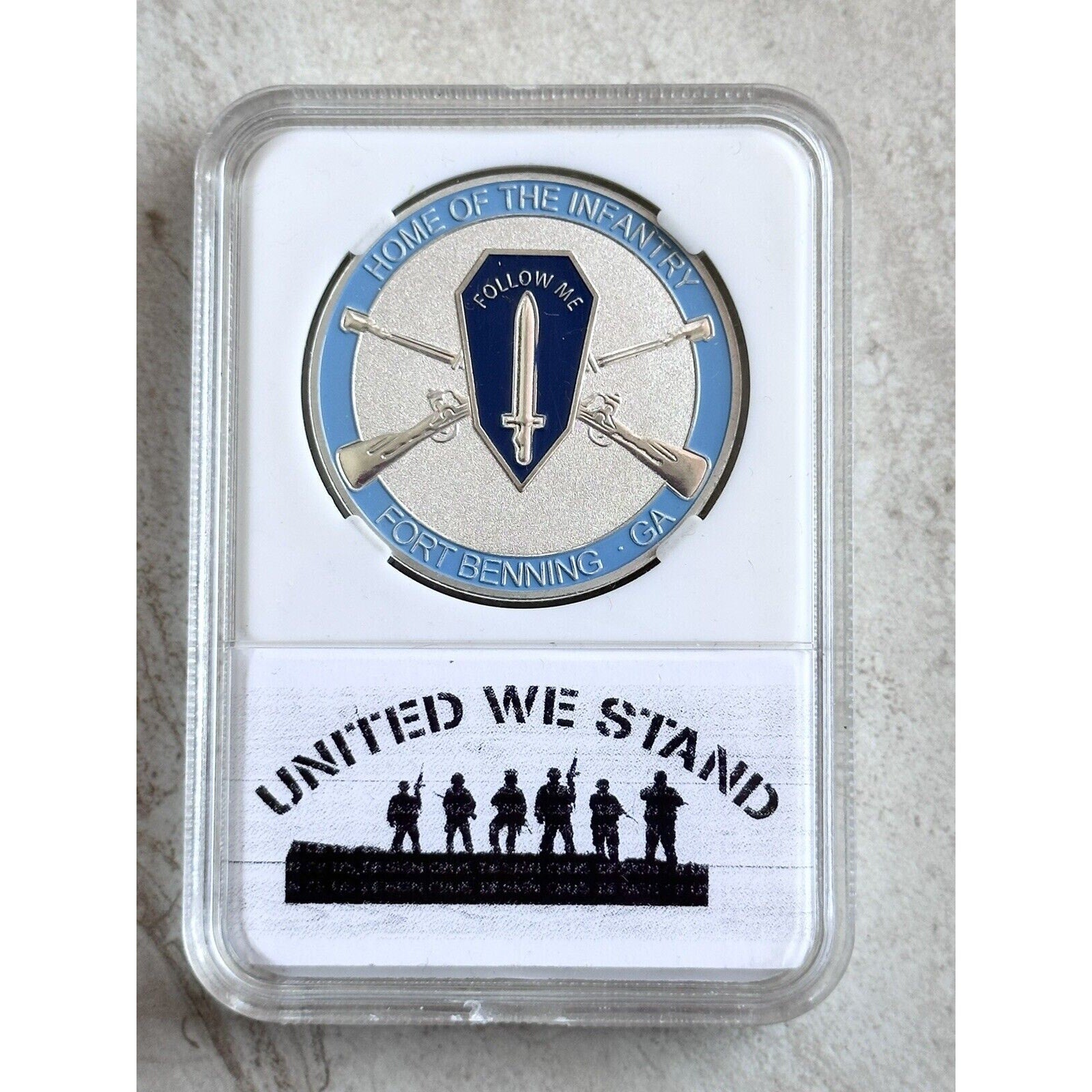 Challenge Coin ARMY Home Of The Infantry Fort Benning GA With Beautiful Case US