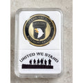 US ARMY 101ST AIRBORNE WW II/VIETNAM CURRAHEE CHALLENGE COIN With Beautiful Case