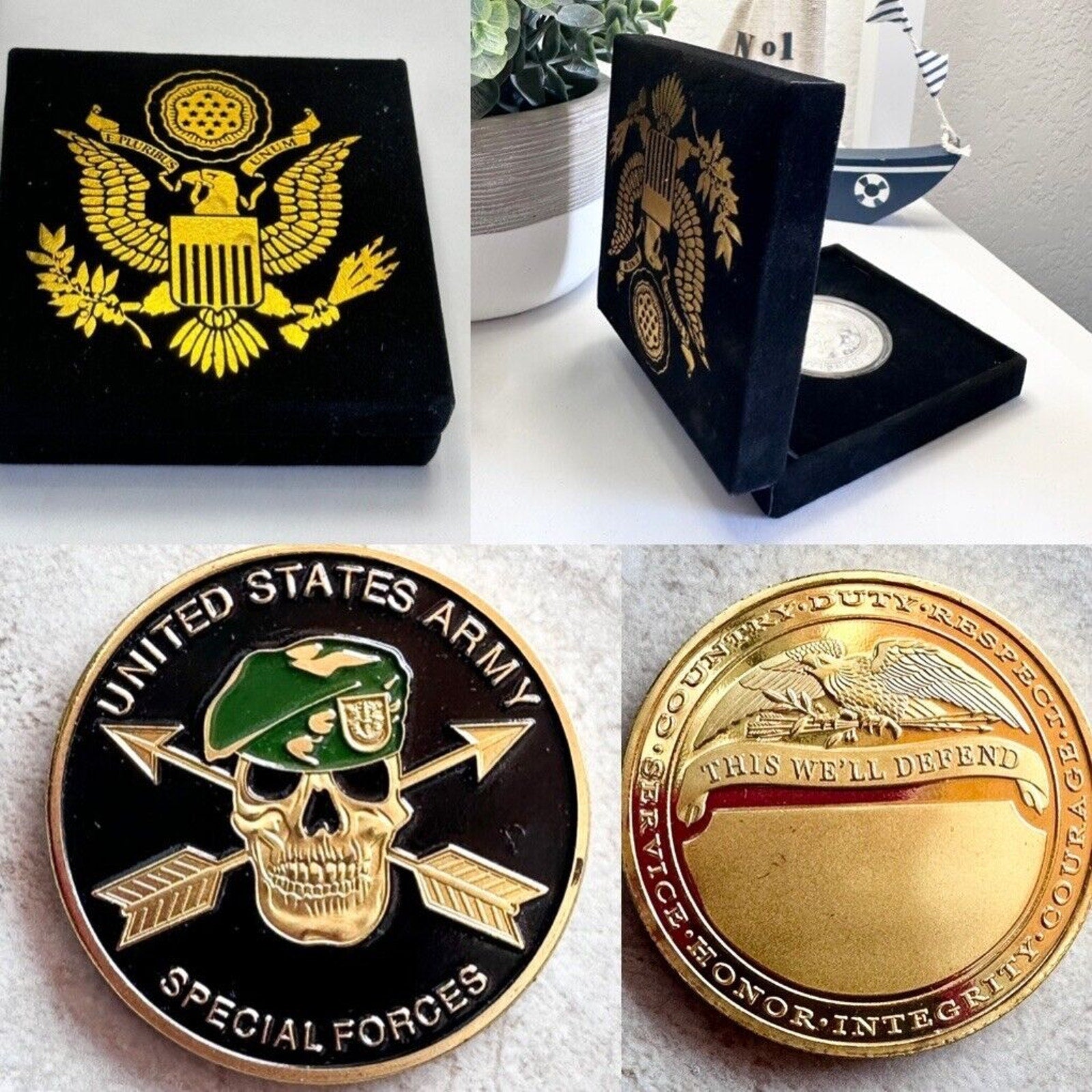 Special Ops Joint Special forces SF Unit Challenge Coin US Army With 3D Case