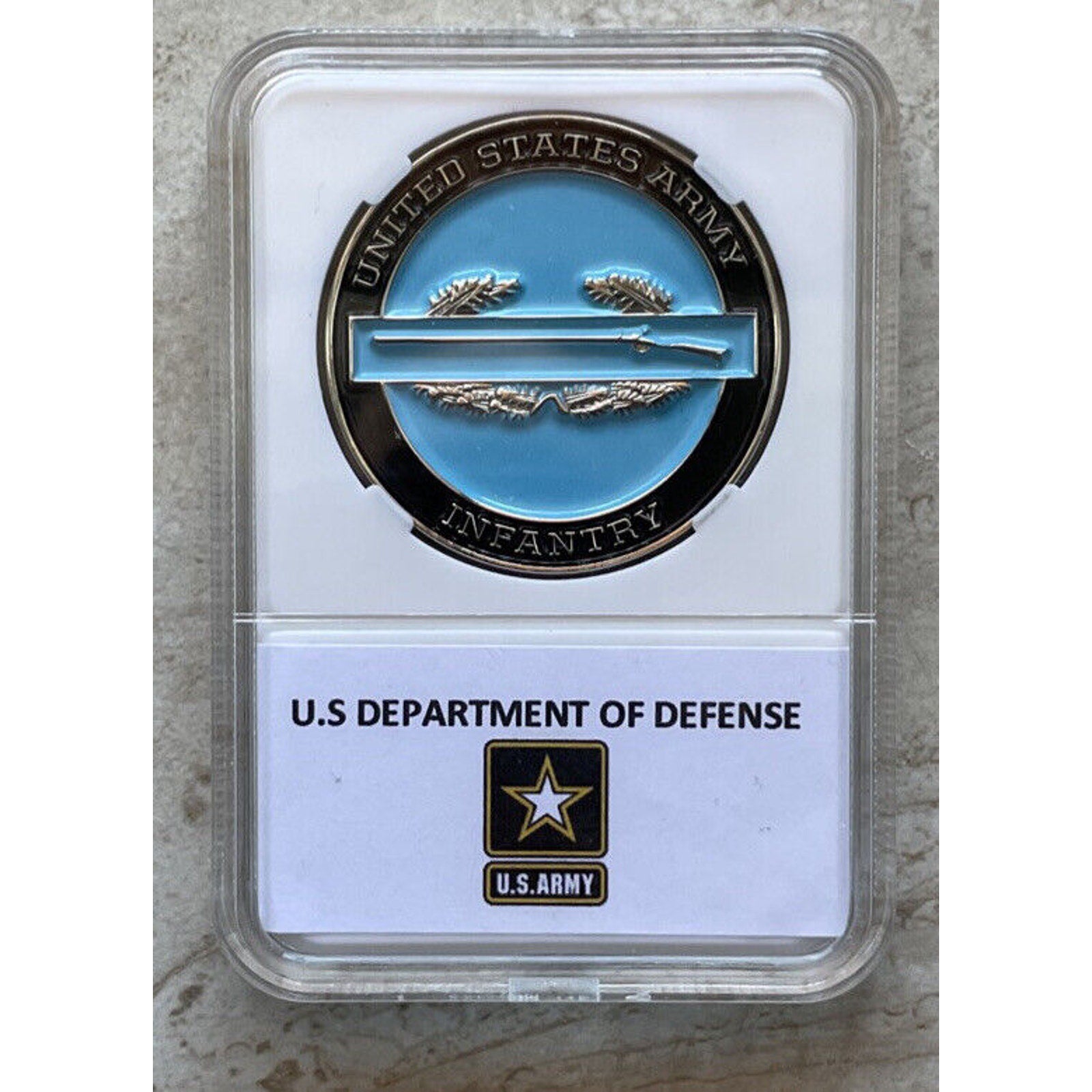 US Army Warrior Combat Infantry Badge Spacial Forces Airborne Challenge Coin