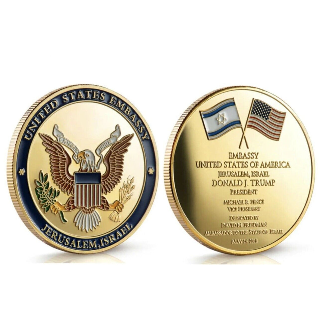 US Israel Jerusalem United States Embassy Trump Challenge Commemorative Coin