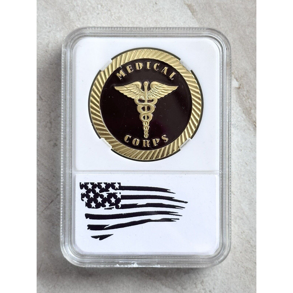 NEW United States U.S. Army Medical Services Corps Challenge Coin With Case