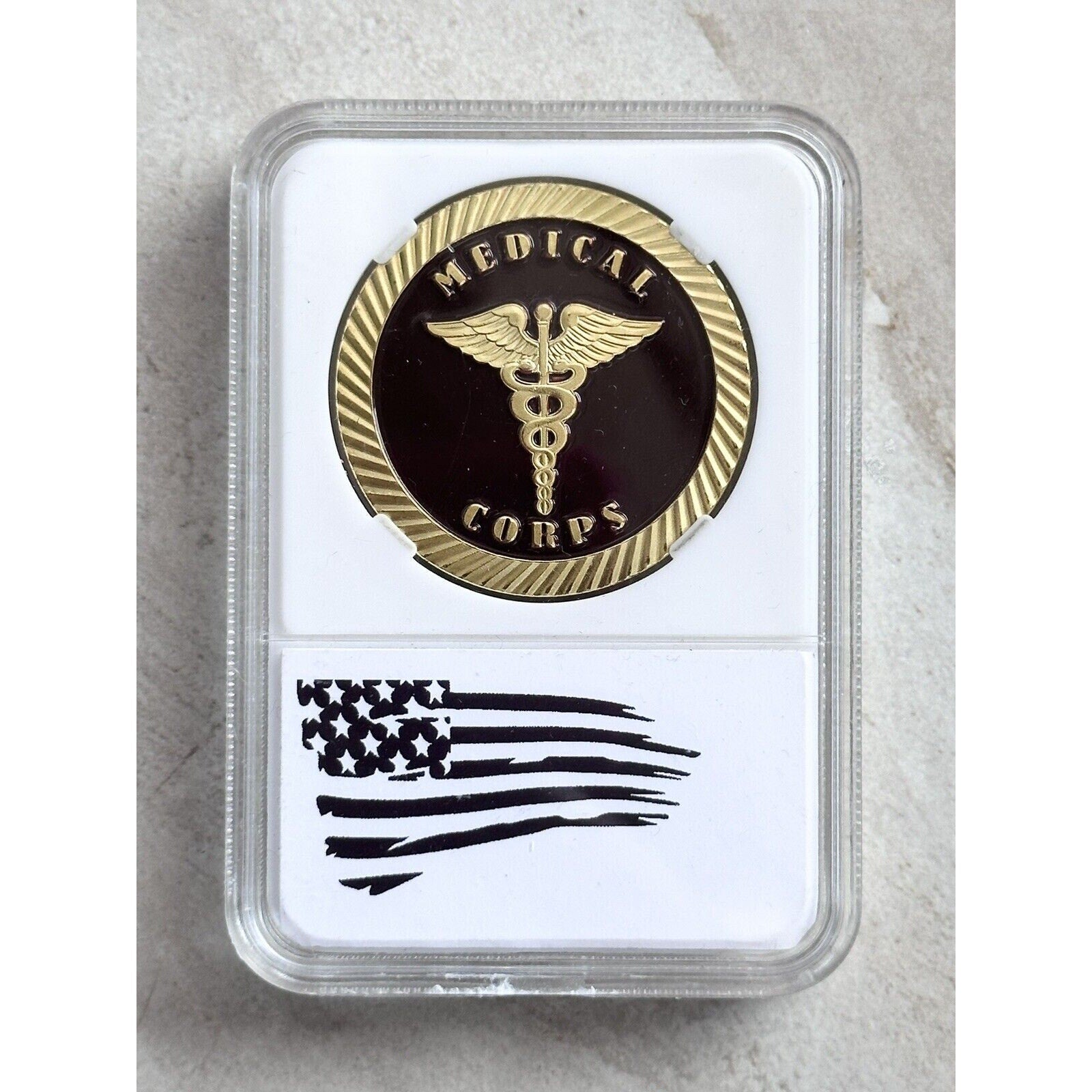 NEW United States U.S. Army Medical Services Corps Challenge Coin With Case
