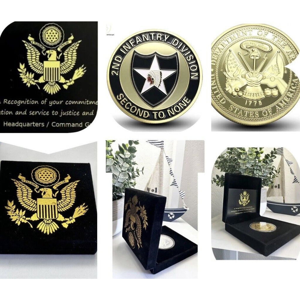 Challenge Coin Camp Casey US ARMY 2nd Infantry Coin Military USA Amy