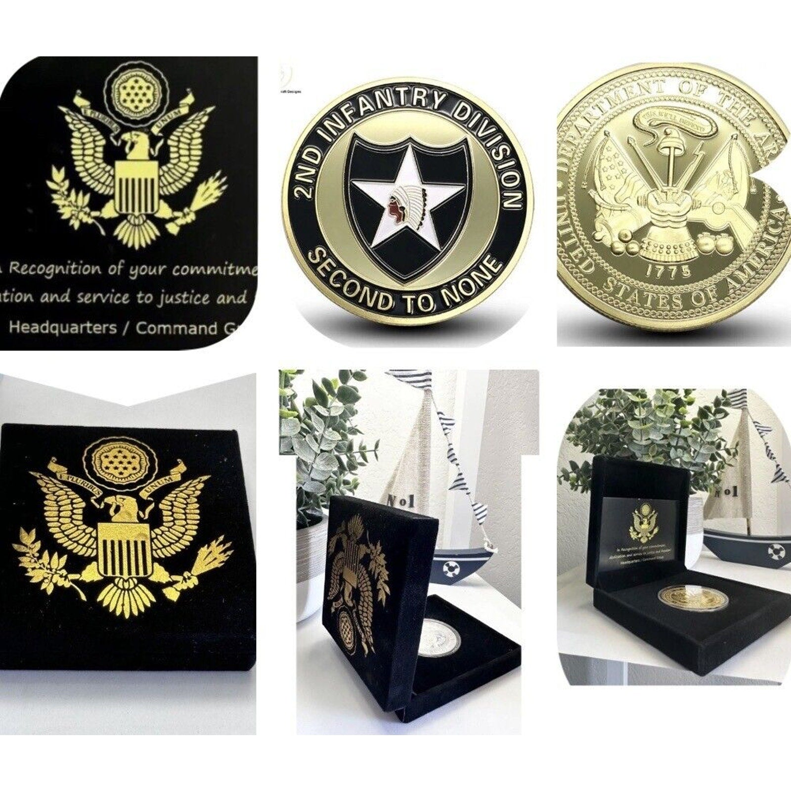 Challenge Coin Camp Casey US ARMY 2nd Infantry Coin Military USA Amy