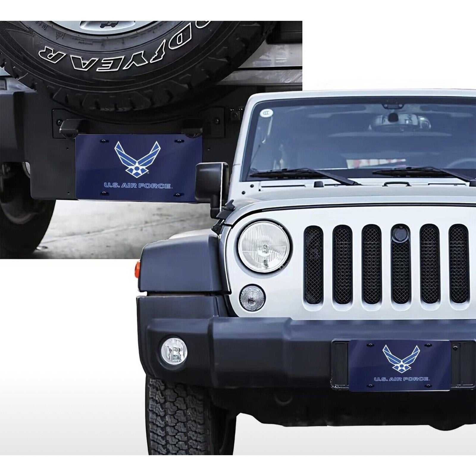 US Air Force Logo License Plate, Aluminum Novelty License Plate Car Tag, 6 X 12