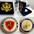 US MARINE CORPS - 3rd MARINE DIVISION Challenge Coin with velvet case