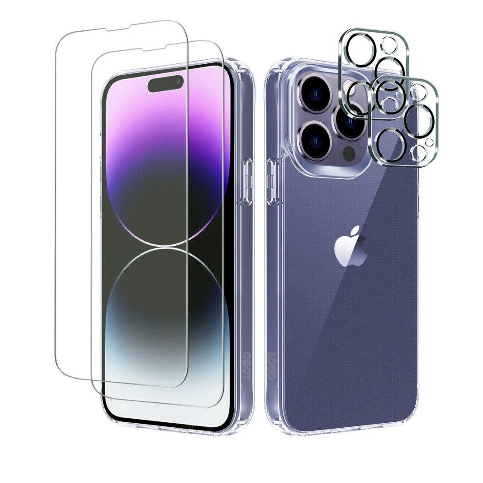 MILITARY GRADE All iPhone Protection 5 In 1 Case, Shockproof Glass, Camera
