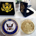 US NAVY Commemorative Challenge Coin come with special velvet case