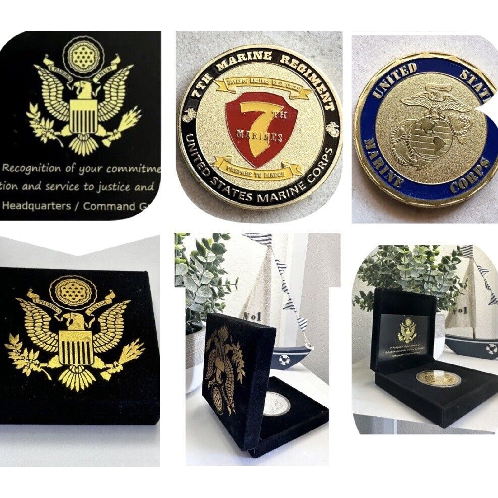 US MARINE CORPS - 7th MARINE REGIMENT Challenge Coin USMC