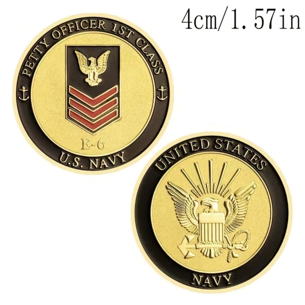 U.S. NAVY COIN: E6 PETTY OFFICER FIRST CLASS
