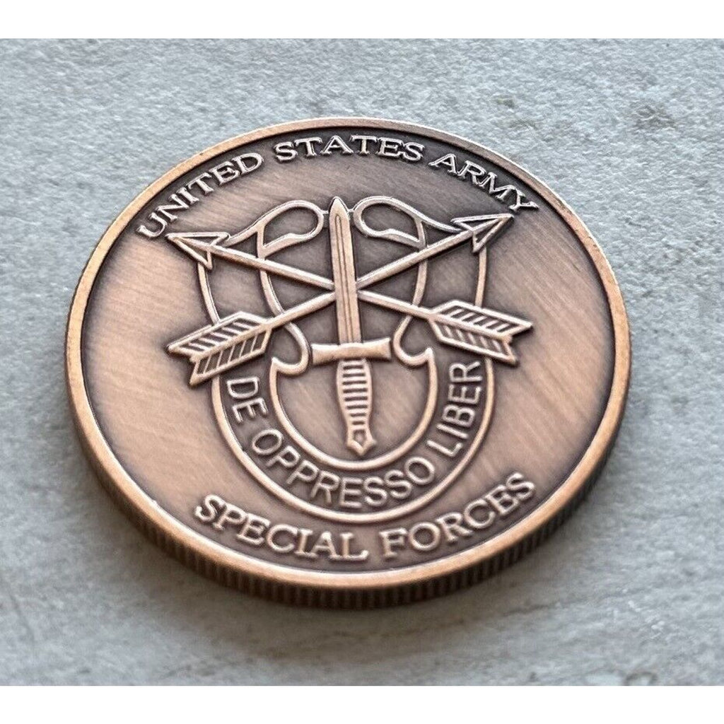 Army Special Forces Challenge Coin Motivated Dedicated Lethal Military w/ case