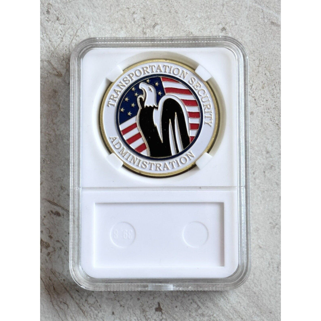 TRANSPORTATION SECURITY ADMINISTRATION (TSA) Challenge Coin With Case
