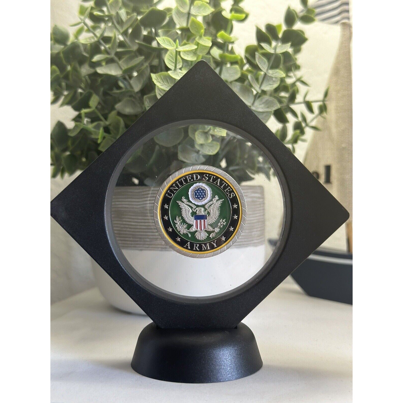 Challenge Coin U.S ARMY LIEUTENANT COLONEL RANK CHALLENGE COIN W 3D Display Case