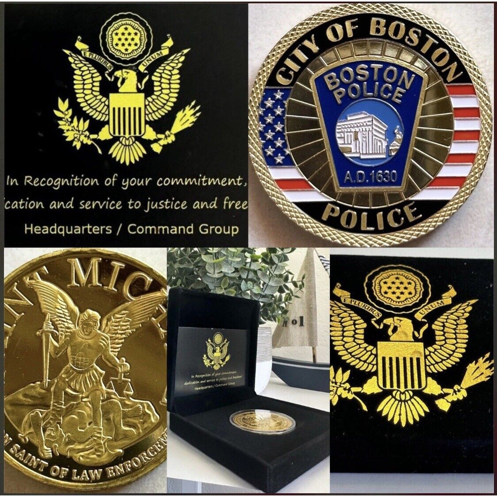 CITY OF BOSTON POLICE DEPT Challenge Coin USA