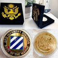 US ARMY 3rd INFANTRY DIV "Rock Of The Marne" Challenge Coin with velvet case