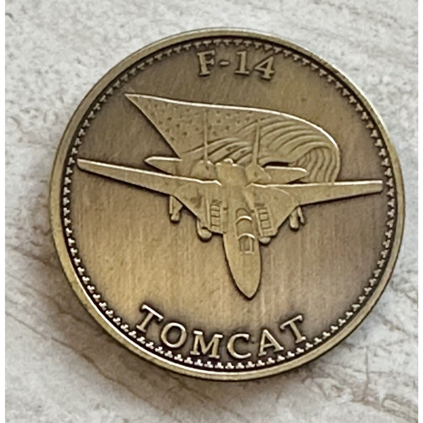 US Navy F-14 Tomcat Challenge Coin United States Navy USN 40mm, W/ velvet case