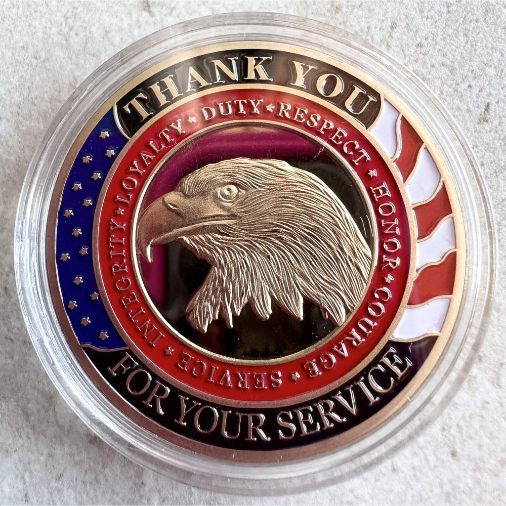 Thank You For Your Service "Honoring All Who Served" Challenge Coin veteran