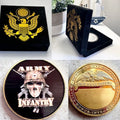 US Army Infantry challenge coin United State with special velvet case