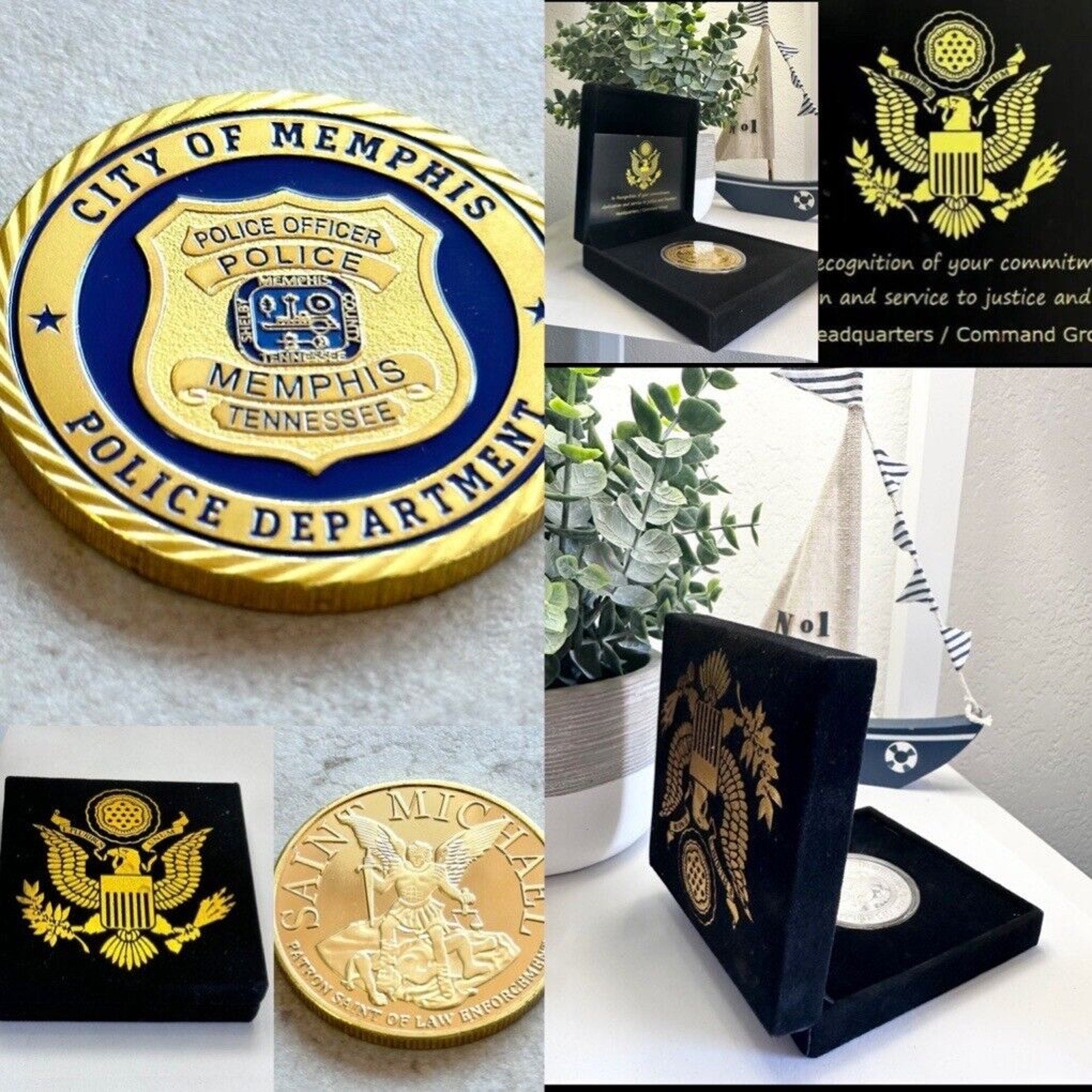 City Of Memphis Police Dept Challenge Coin With Special Velvet Case