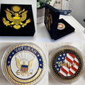 U.S. Navy Veteran Non Sibi Sed Patriae Challenge Coin With Beautiful Velvet Box