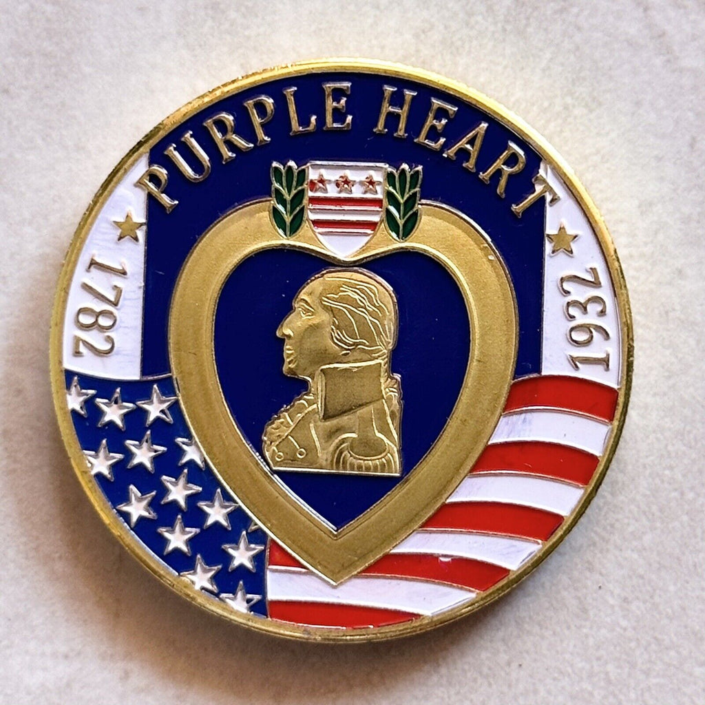 PURPLE HEART RECIPIENT Challenge Coin With Special Velvet Case