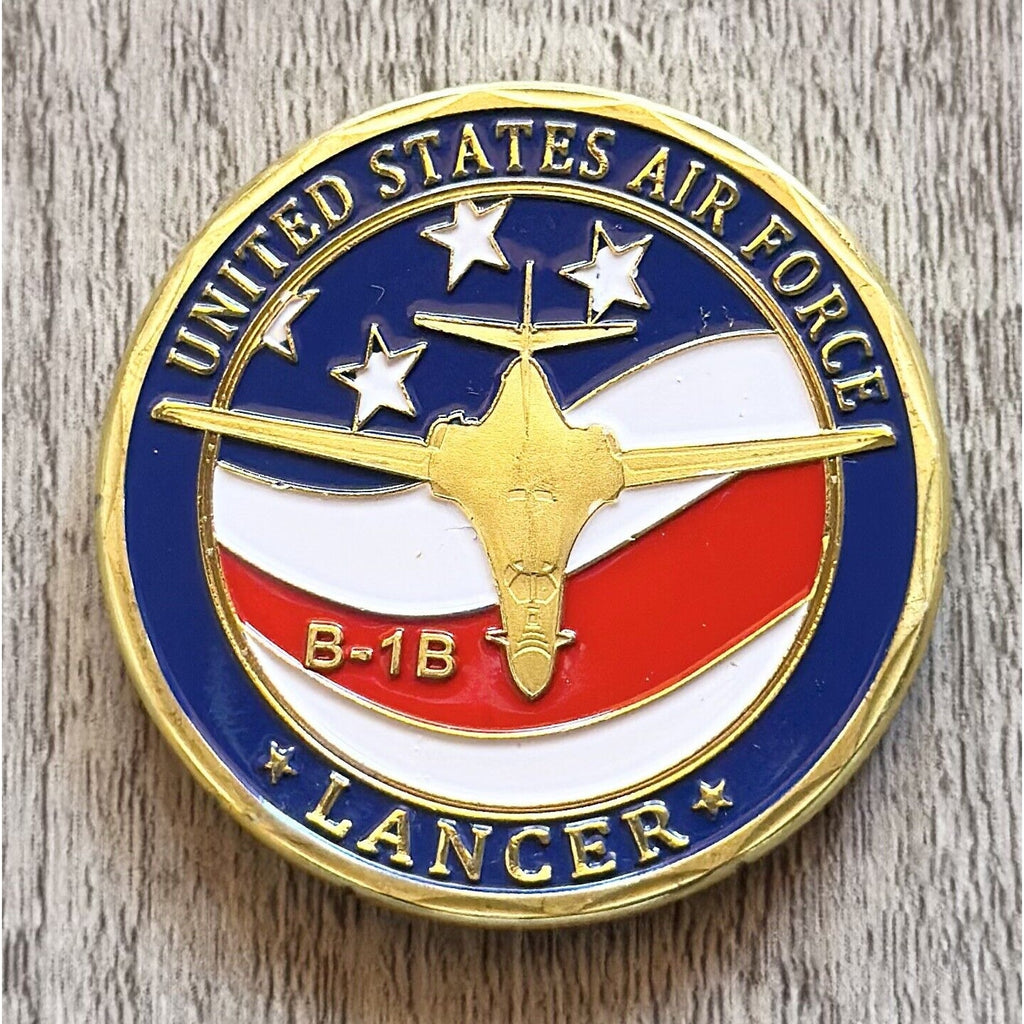 U S AIR FORCE B-1B Lancer Challenge Coin with nice case