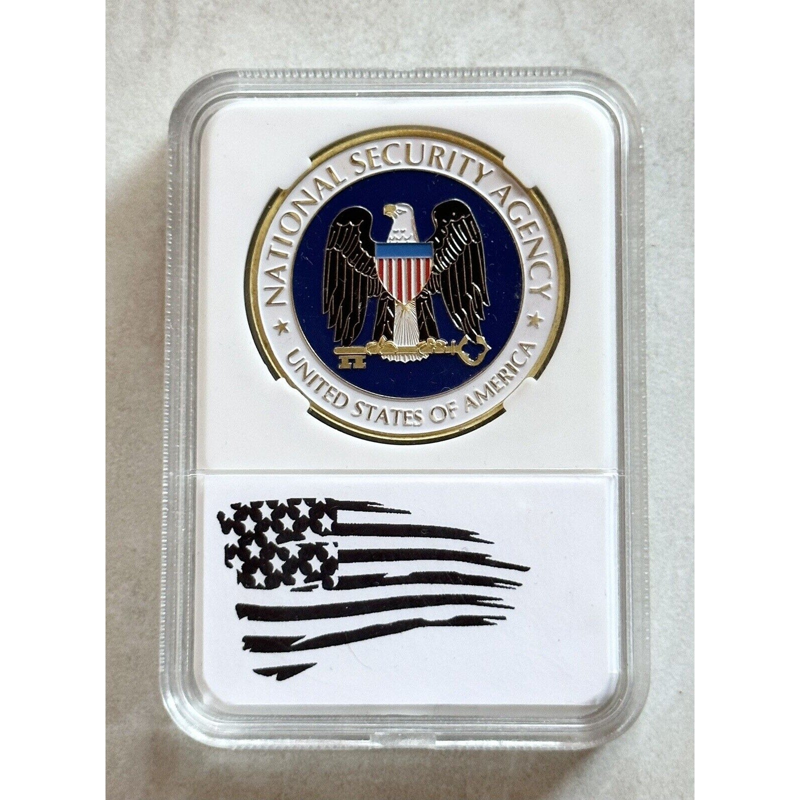 National Security Agency NSA Challenge Coin With Case