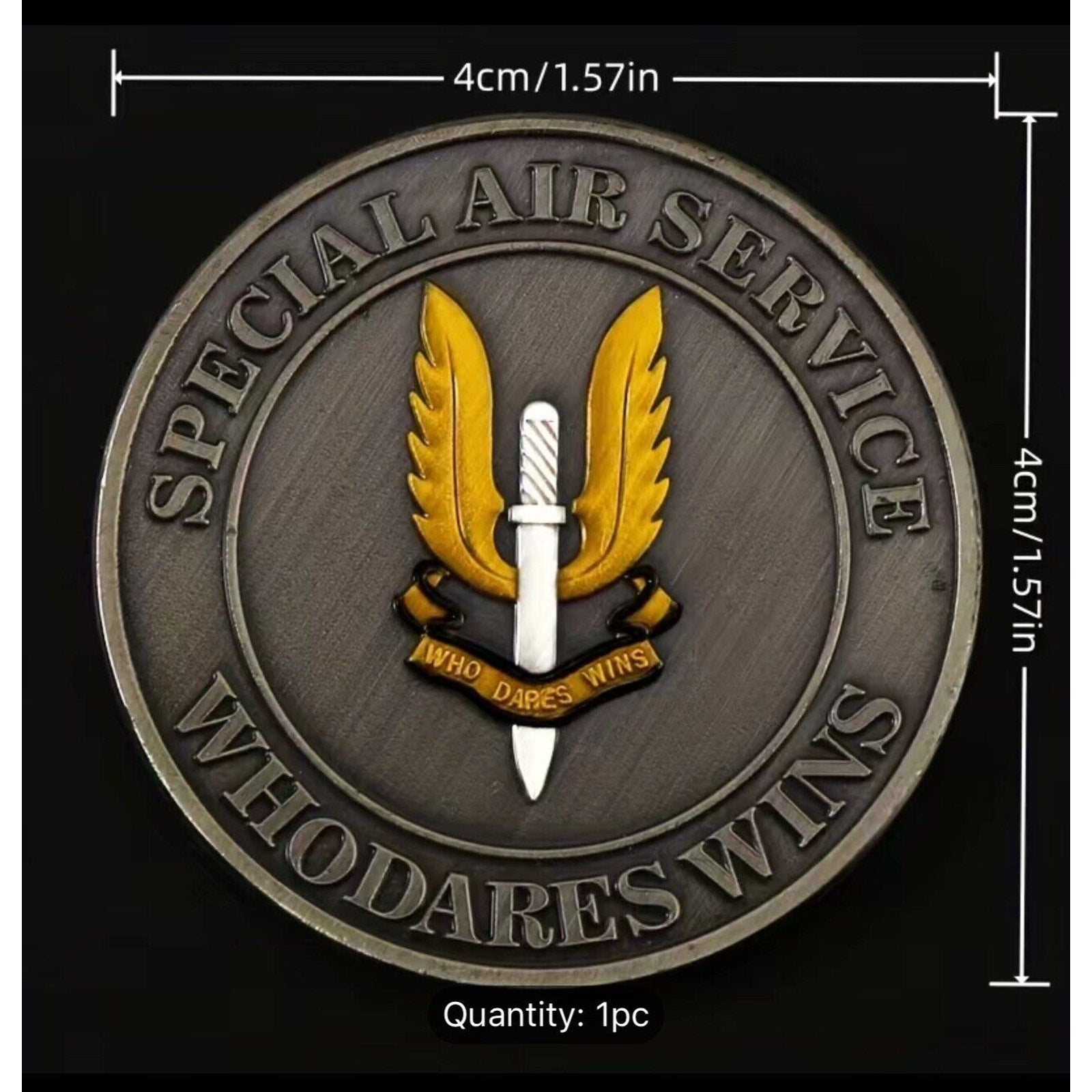 British Army UK Special Air Service WHO DARE WINS Kill or Capture Challenge Coin