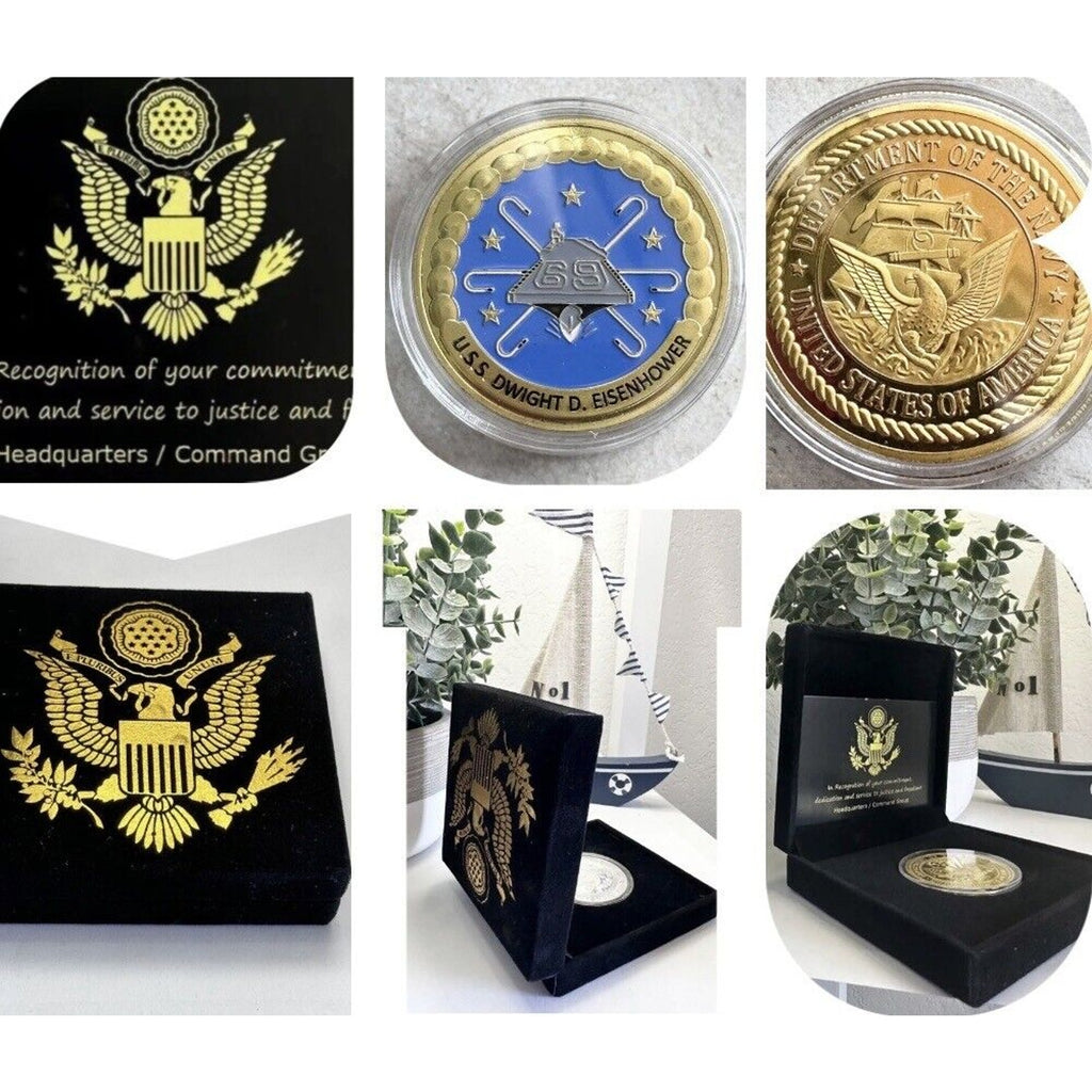 US NAVY - USS DWIGHT D. EISENHOWER - CVN-69 Challenge Coin USN NEW
