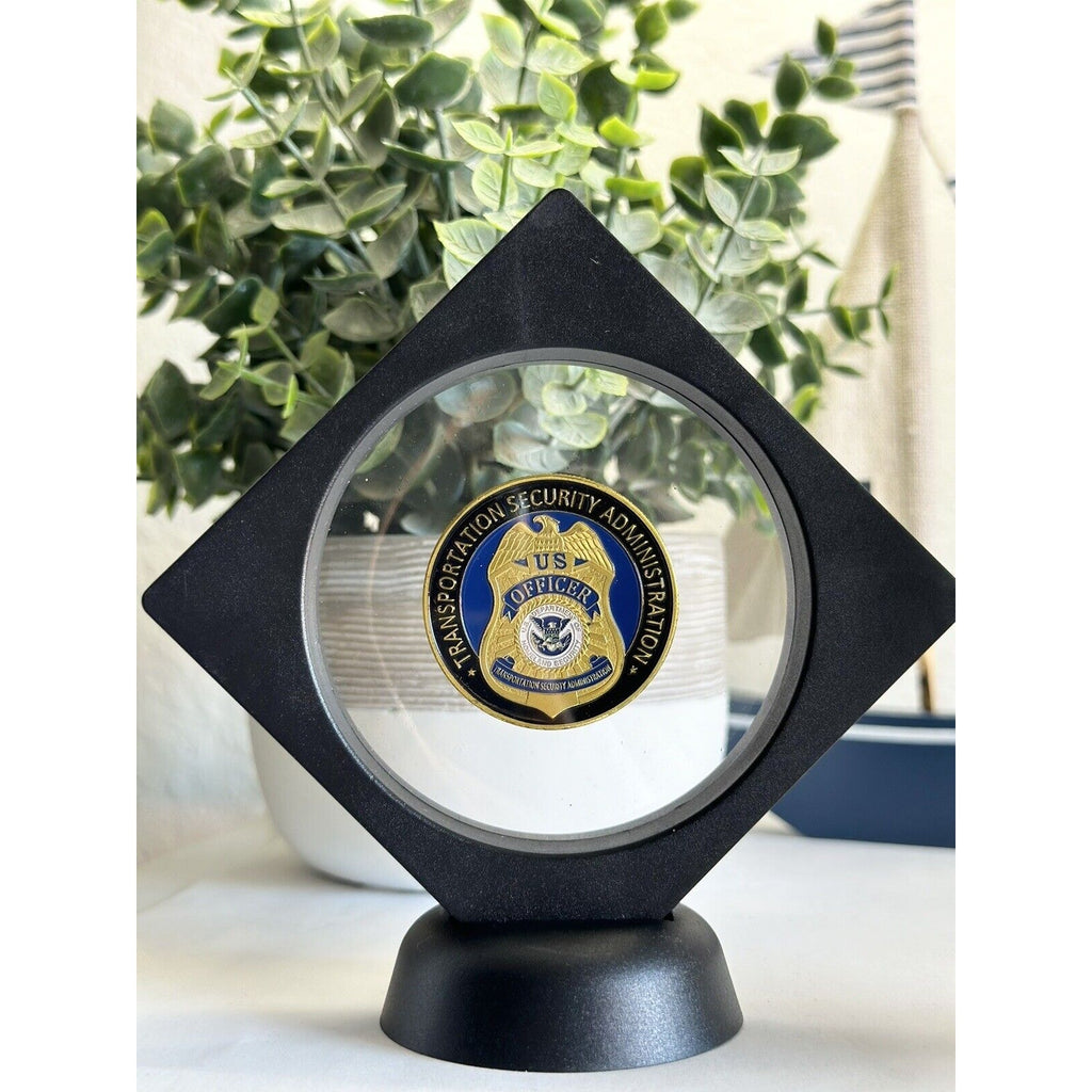 TRANSPORTATION SECURITY ADMINISTRATION (TSA) Challenge Coin W/ 3D Display Case