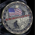 US Military Veteran Stand for the Flag Kneel for the Fallen Challenge Coin