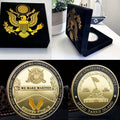 US Marine Corps Recruit Depot Parris Island Challenge Coin with velvet case