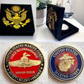 U S MARINE CORPS FORCE RECONNAISSANCE Challenge Coin with velvet case