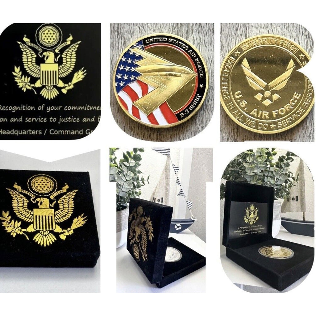 U S AIR FORCE B-2 SPIRIT (Stealth Bomber) Challenge Coin USA AF