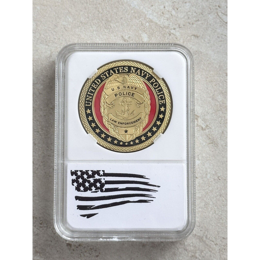 US NAVY POLICE Challenge Coin with Presentation Box