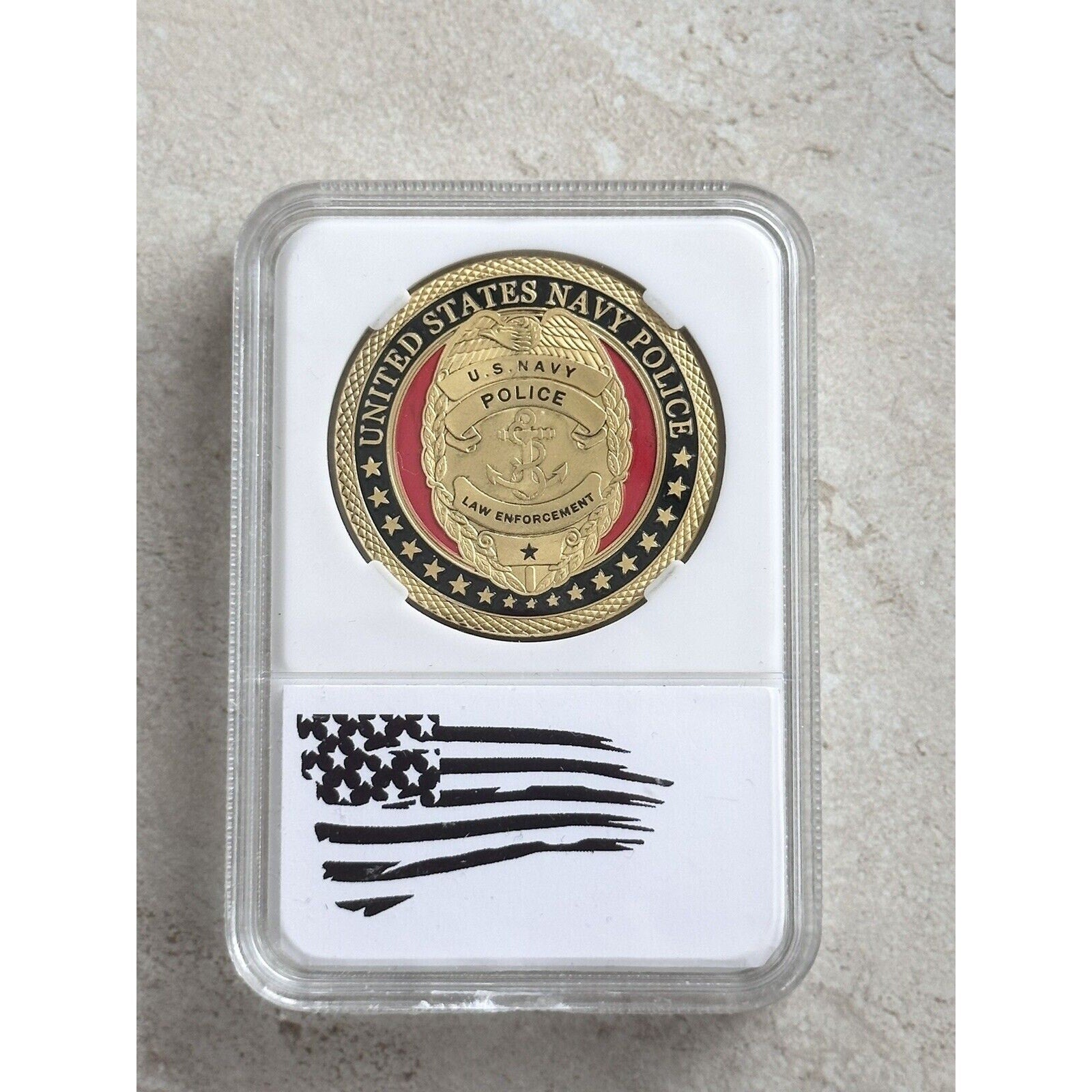 US NAVY POLICE Challenge Coin with Presentation Box