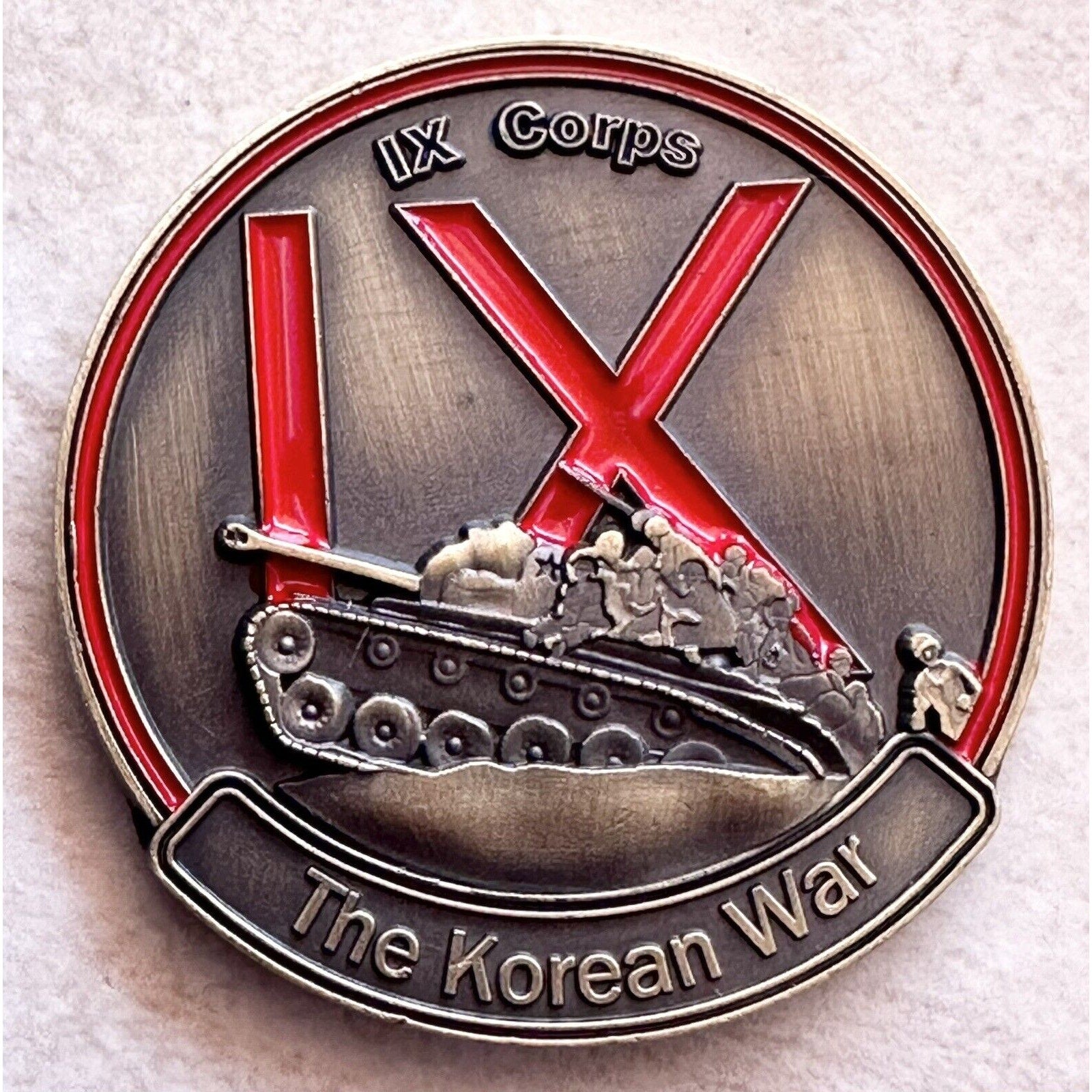 1950-1953 US.Army IX Corps 38TH Parallel Korean War Forgotten War Challenge Coin