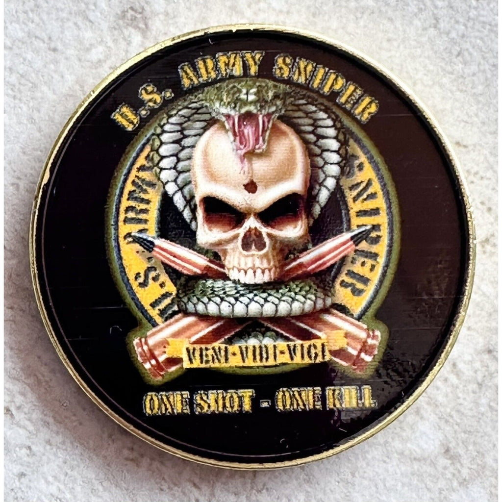 UNITED STATES ARMY Sniper Challenge Coin USA ARMY