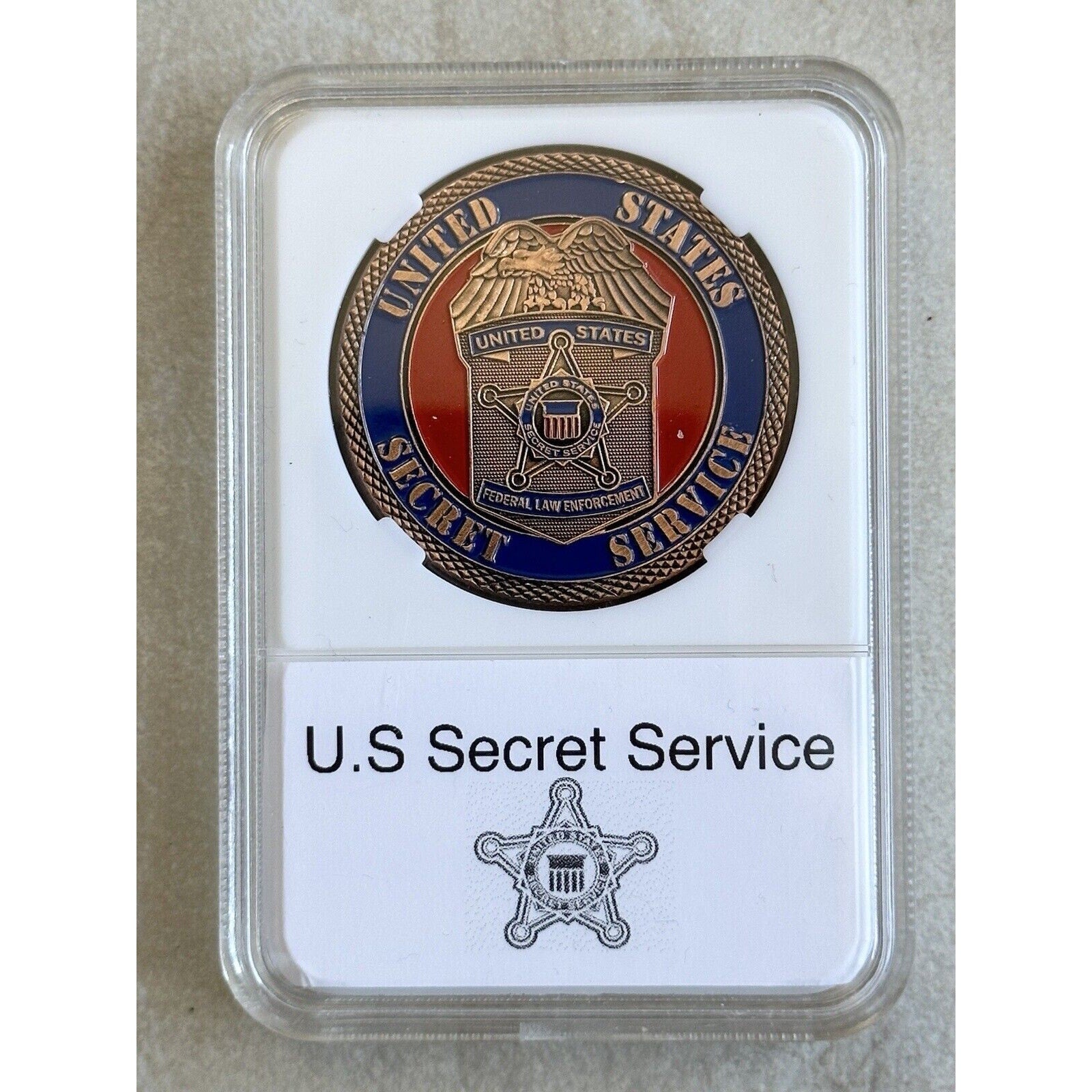 U.S. SECRET SERVICE Shield Challenge Coin (COPPER)